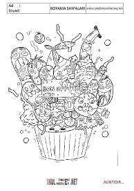 Doodle boyama sayfaları